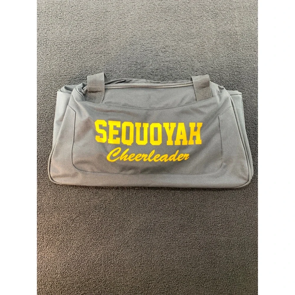 Sequoyah Cheerleader Duffel Bag black Yellow Gym Sports Travel Gear 18x10